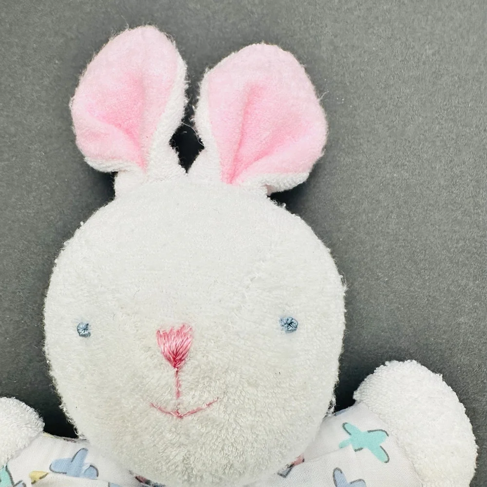 Soft Dreams Bunny Rabbit Terrycloth Rattle McBaby Stuffed Plush 10